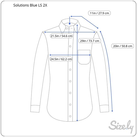 Vintage Solutions Womens 2X Blue White Striped Banded Collar Button Up Shirt - Picture 2 of 8